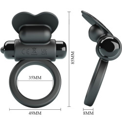 PRETTY LOVE - DEBONAIRE VIBRATIONSRING KANINCHEN 10 VIBRATIONEN SCHWARZ – Produktansicht 4