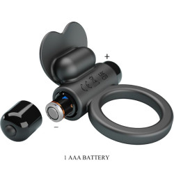 PRETTY LOVE - DEBONAIRE VIBRATIONSRING KANINCHEN 10 VIBRATIONEN SCHWARZ – Produktansicht 6