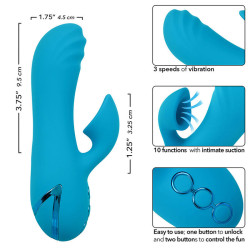 CALEXOTICS - SUNSET BEACH SEDUCER VIBRATOR & STIMULATOR 10 FUNKTIONEN BLAU – Produktansicht 9