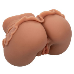 CALEXOTICS - THE HOMECOMING QUEEN DOPPELT REALISTISCHER MASTURBATOR KARAMELL – Produktansicht 3