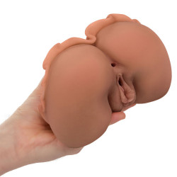CALEXOTICS - THE HOMECOMING QUEEN DOPPELT REALISTISCHER MASTURBATOR KARAMELL – Produktansicht 4