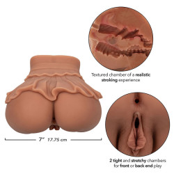 CALEXOTICS - THE HOMECOMING QUEEN DOPPELT REALISTISCHER MASTURBATOR KARAMELL – Produktansicht 7