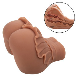 CALEXOTICS - THE HOMECOMING QUEEN DOPPELT REALISTISCHER MASTURBATOR KARAMELL – Produktansicht 8