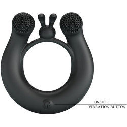 PRETTY LOVE - DAHLIA VIBRATIONSRING + KLITORISSTIMULATOR 12 VIBRATIONEN SCHWARZ – Produktansicht 7
