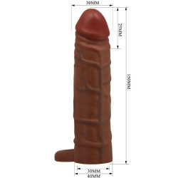 PRETTY LOVE - KAILE PENISHÜLLE MIT 2,5 CM VERLÄNGERUNG MULATTE – Produktansicht 5
