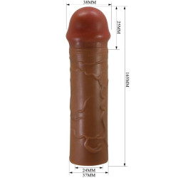 PRETTY LOVE - NILE PENISHÜLLE MIT 2,5 CM VERLÄNGERUNG MULATTE – Produktansicht 5