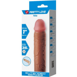 PRETTY LOVE - NILE PENISHÜLLE MIT 2,5 CM VERLÄNGERUNG MULATTE – Produktansicht 7