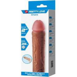 PRETTY LOVE - CHANE PENISHÜLLE MIT 5 CM VERLÄNGERUNG MULATTE – Produktansicht 7