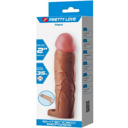 PRETTY LOVE - HANI PENISHÜLLE MIT 5 CM VERLÄNGERUNG MULATTE – Produktansicht 7