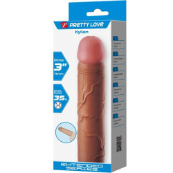 PRETTY LOVE - KYLIAN PENISHÜLLE MIT 7,6 CM VERLÄNGERUNG MULATTE – Produktansicht 7