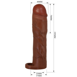 PRETTY LOVE - GERD PENISHÜLLE MIT 7,6 CM VERLÄNGERUNG MULATTE – Produktansicht 6