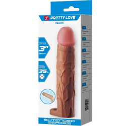 PRETTY LOVE - GERD PENISHÜLLE MIT 7,6 CM VERLÄNGERUNG MULATTE – Produktansicht 8