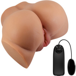 CRAZY BULL - EMILIA ASS VIBRATOR MIT REALISTISCHER VAGINA UND ANUS-FLEISCH-FERNBEDIENUNG