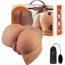 CRAZY BULL - EMILIA ASS VIBRATOR MIT REALISTISCHER VAGINA UND ANUS-FLEISCH-FERNBEDIENUNG – Produktansicht 2
