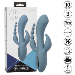 CALEXOTICS - VIBRATOR TRIPLE ECSTASY GRAU – Produktansicht 2