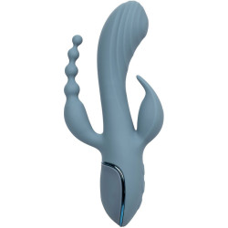 CALEXOTICS - VIBRATOR TRIPLE ECSTASY GRAU – Produktansicht 3