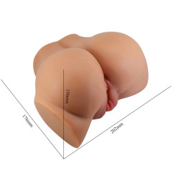CRAZY BULL - EMILIA ASS VIBRATOR MIT REALISTISCHER VAGINA UND ANUS-FLEISCH-FERNBEDIENUNG – Produktansicht 7