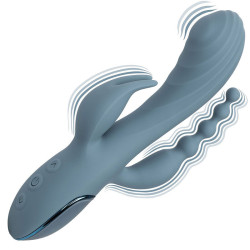 CALEXOTICS - VIBRATOR TRIPLE ECSTASY GRAU – Produktansicht 7