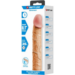 PRETTY LOVE - STEVENSON PENISHÜLLE MIT 7,6 CM VERLÄNGERUNG FLEISCH – Produktansicht 5