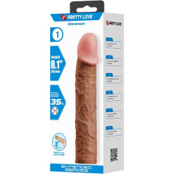 PRETTY LOVE - STEVENSON PENISHÜLLE MIT 7,6 CM VERLÄNGERUNG MULATTE – Produktansicht 5