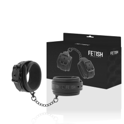 FETISH SUBMISSIVE - HANDSCHELLEN AUS VEGANEM LEDER MIT NOPRENE-FUTTER – Produktansicht 2