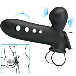 PRETTY LOVE - CRANE PENISHÜLLE MIT AIRBAG SCHWARZ – Produktansicht 11
