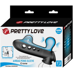 PRETTY LOVE - CRANE PENISHÜLLE MIT AIRBAG SCHWARZ – Produktansicht 13