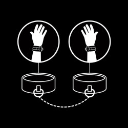 FETISH SUBMISSIVE - HANDSCHELLEN AUS VEGANEM LEDER MIT NOPRENE-FUTTER – Produktansicht 8