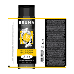 BRUMA - PREMIUM-MASSAGEÖL MIT WÄRMEEFFEKT, PINA COLADA-GESCHMACK 3 IN 1 - 100 ML – Produktansicht 5