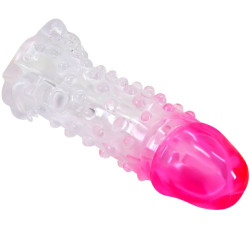PRETTY LOVE - WILFORD REALISTISCHE VERGRÖSSERUNGSHÜLSE MIT GEPRÄGTEM PENIS ROSA – Produktansicht 3