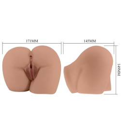 CRAZY BULL - BERNACE ASS VIBRATOR MIT REALISTISCHER VAGINA UND ANUS FLESH FERNBEDIENUNG – Produktansicht 9