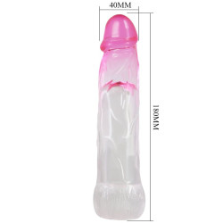 PRETTY LOVE - NERON REALISTISCHE 6 CM PENISVERGRÖSSERUNGSHÜLSE ROSA – Produktansicht 4