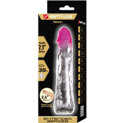 PRETTY LOVE - NERON REALISTISCHE 6 CM PENISVERGRÖSSERUNGSHÜLSE ROSA – Produktansicht 6