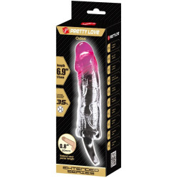 PRETTY LOVE - ODES REALISTISCHE 2 CM PENISVERGRÖSSERUNGSHÜLSE ROSA – Produktansicht 7