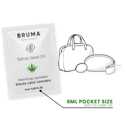 BRUMA - SATIVA-SAMENÖL-GLEITGEL MIT WÄRMENDEM CANNABISGESCHMACK 6 ml – Produktansicht 6