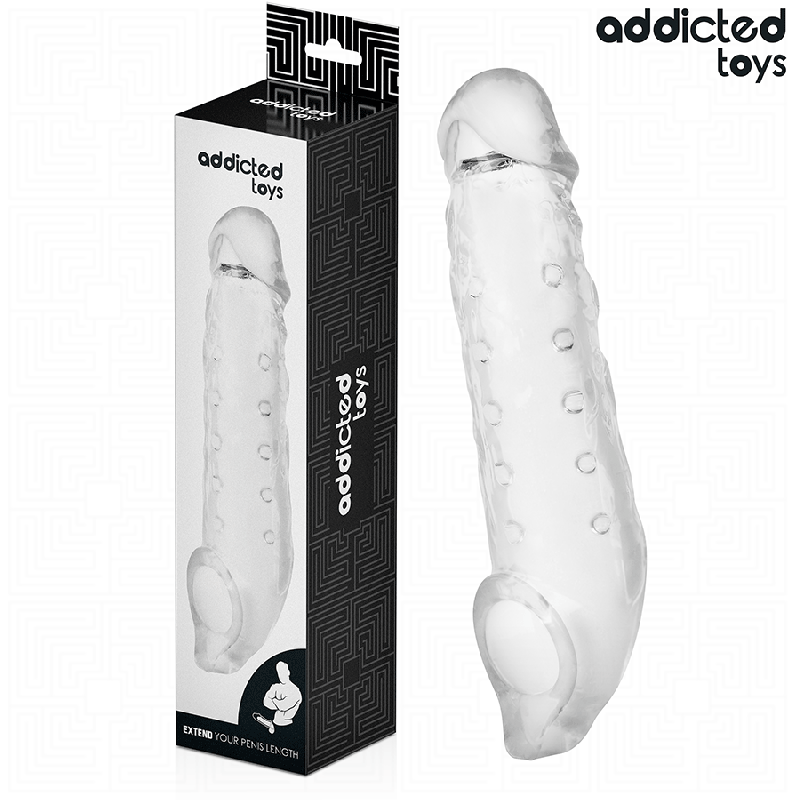 ADDICTED TOYS - TRANSPARENTE PENISVERLÄNGERUNG GRÖSSE S 23 CM