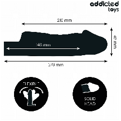 ADDICTED TOYS - TRANSPARENTE PENISHÜLSE GRÖSSE M 27 CM – Produktansicht 4