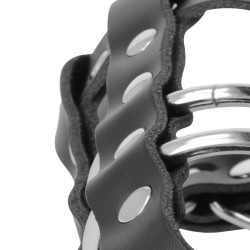 DARKNESS - KEUSCHHEITSKFIG AUS LEDER MIT SCHLOSS – Produktansicht 4