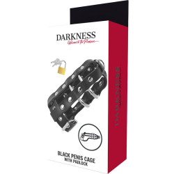 DARKNESS - KEUSCHHEITSKFIG AUS LEDER MIT SCHLOSS – Produktansicht 5
