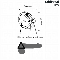 ADDICTED TOYS - DREIFACH-PENISRING – Produktansicht 4