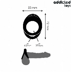 ADDICTED TOYS - DOPPELT STRUKTURIERTER PENISRING – Produktansicht 4