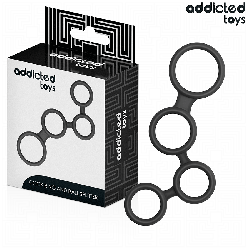 ADDICTED TOYS - PENISRING MIT TEILERN FÜR HODEN