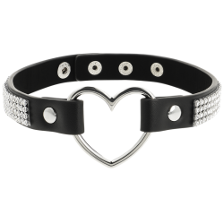 COQUETTE CHIC DESIRE - VEGANES LEDER-HALSBAND MIT HERZ – Produktansicht 3