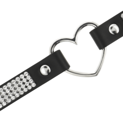 COQUETTE CHIC DESIRE - VEGANES LEDER-HALSBAND MIT HERZ – Produktansicht 4