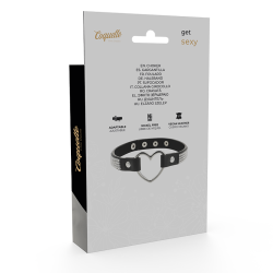 COQUETTE CHIC DESIRE - VEGANES LEDER-HALSBAND MIT HERZ – Produktansicht 6