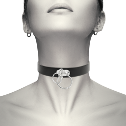 COQUETTE CHIC DESIRE - DOPPELRING-HALSBAND AUS VEGANEM LEDER – Produktansicht 2