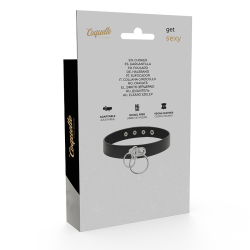 COQUETTE CHIC DESIRE - DOPPELRING-HALSBAND AUS VEGANEM LEDER – Produktansicht 6