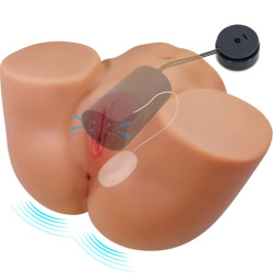 CRAZY BULL - ILANA REALISTISCHER WEIBLICHER PO-VIBRATOR UND SAUGER MIT TON 6,8 KG – Produktansicht 3