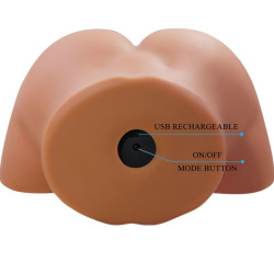 CRAZY BULL - ILANA REALISTISCHER WEIBLICHER PO-VIBRATOR UND SAUGER MIT TON 6,8 KG – Produktansicht 6