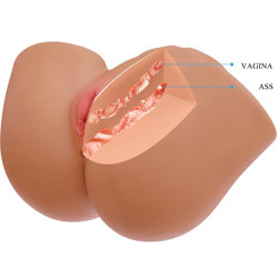 CRAZY BULL - ILANA REALISTISCHER WEIBLICHER PO-VIBRATOR UND SAUGER MIT TON 6,8 KG – Produktansicht 7